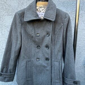 Calvin Klein Gray Peacoat